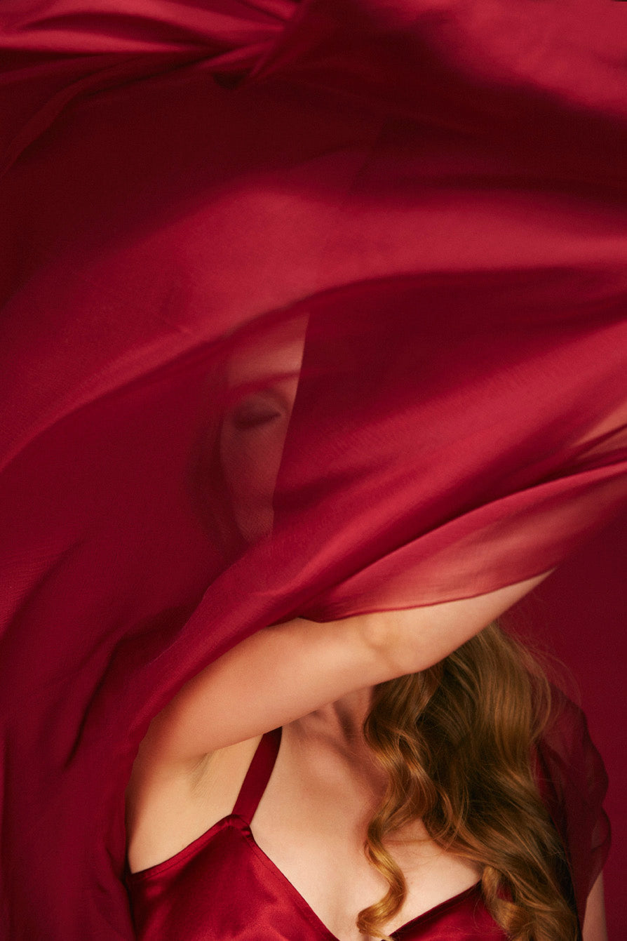 Garnet Short Silk Slip Dress