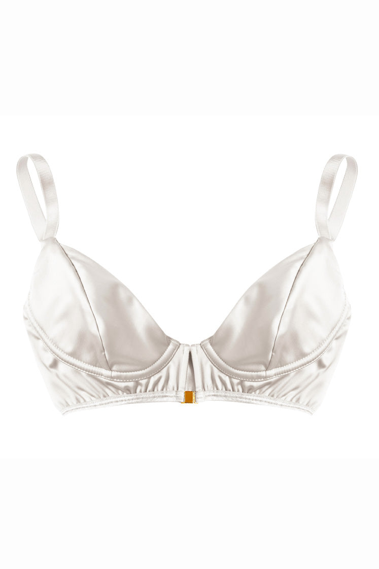 Pearl Satin Triangle Bra
