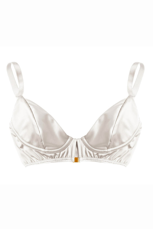 Pearl Satin Triangle Bra