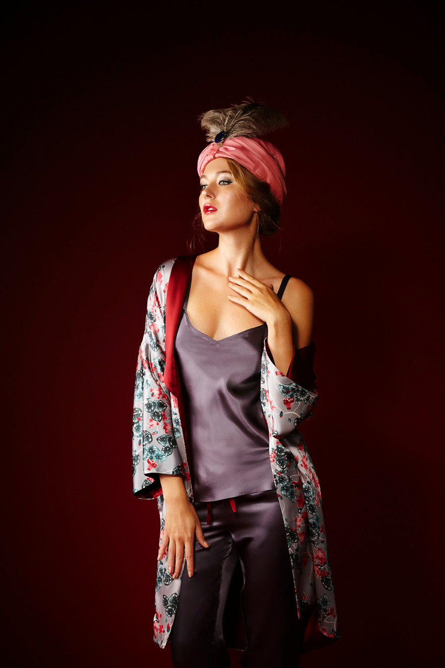 Charcoal Silk Camisole
