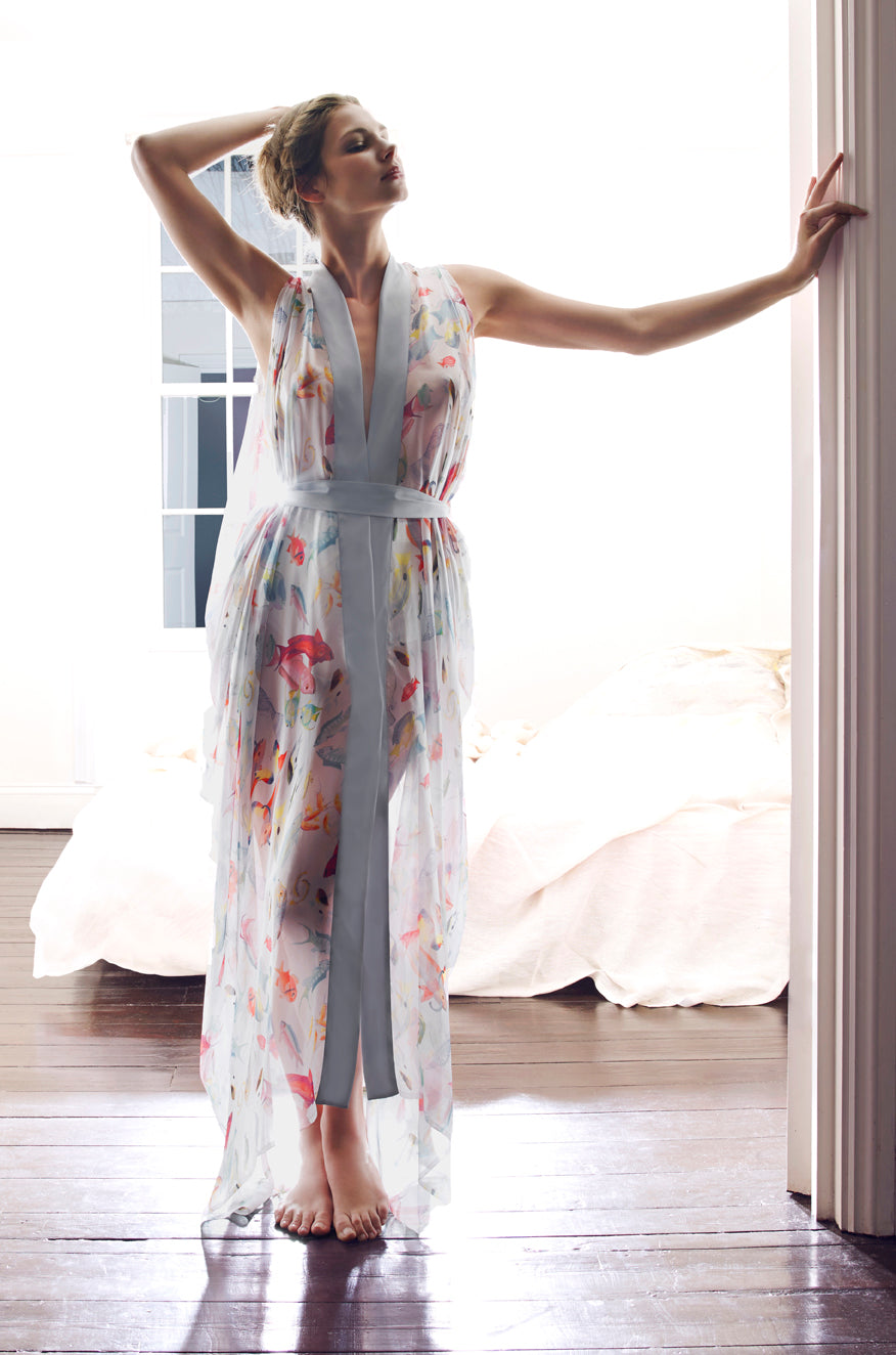 Tavua Silk Chiffon Robe
