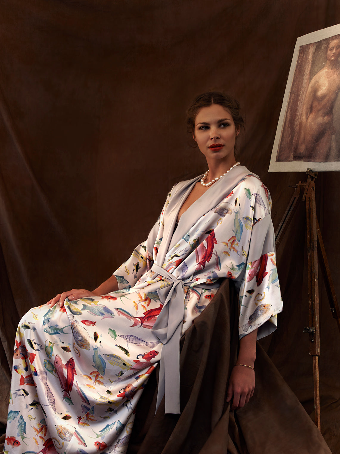 Bequia Long Silk Robe