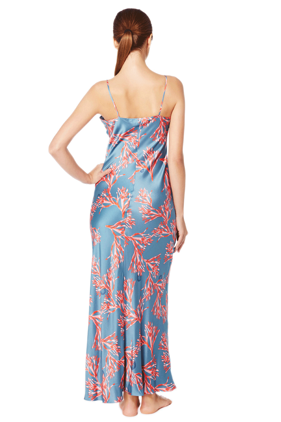 Alaria Long Silk Slip Dress