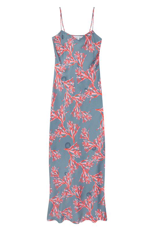 Alaria Long Silk Slip Dress