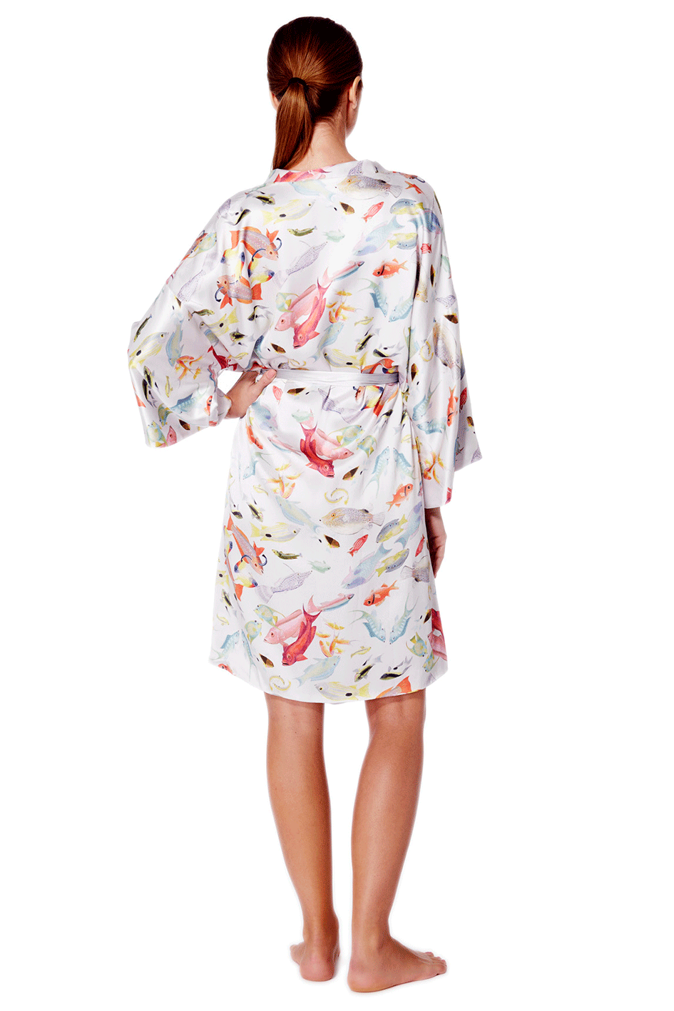 Bequia Short Silk Robe