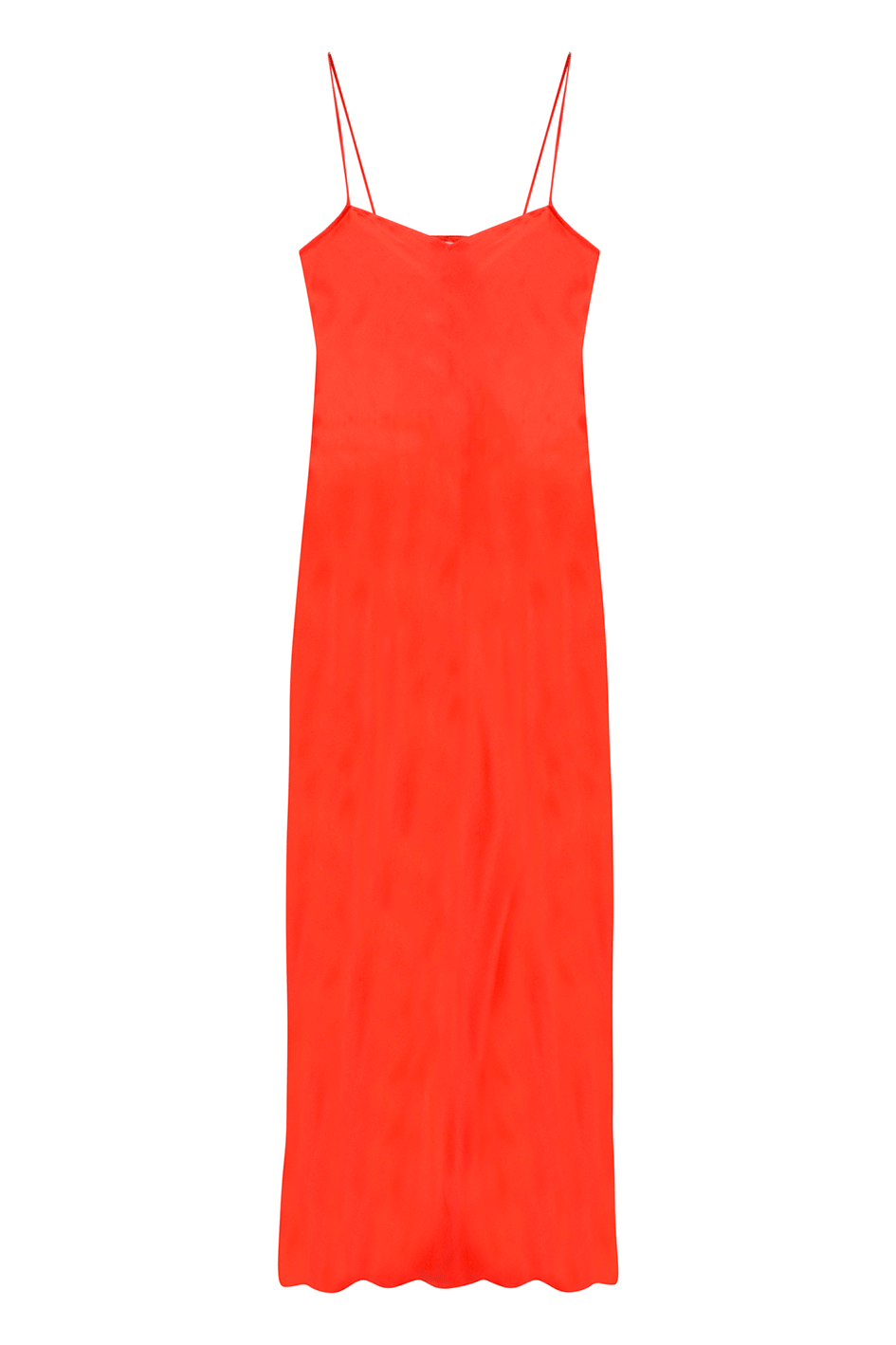 Corallina Long Silk Slip Dress