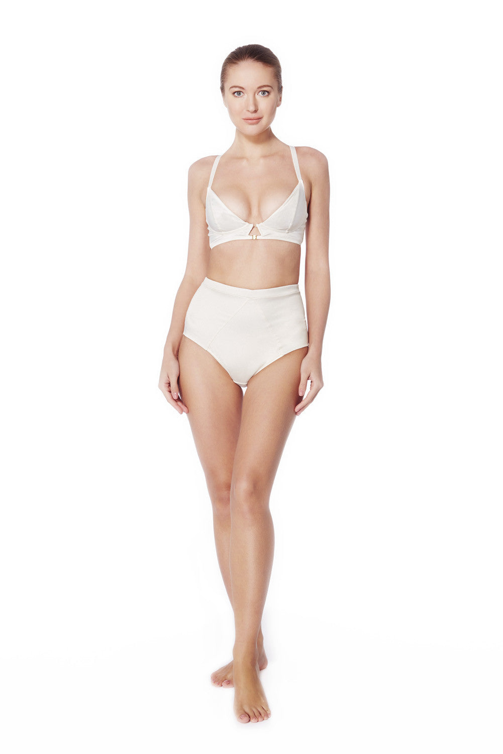 Pearl Satin Triangle Bra