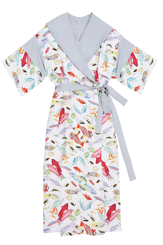 Bequia Long Silk Robe